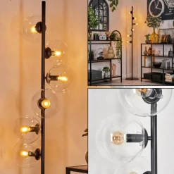 Lampadaire - Verre 15 cm Gastor Clair, 6 lumières