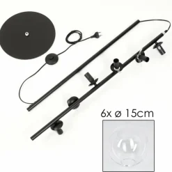 Lampadaire - Verre 15 cm Gastor Clair, 6 lumières