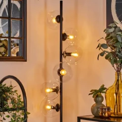 Lampadaire - Verre 15 cm Gastor Clair, 6 lumières