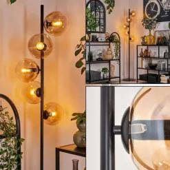 Lampadaire - Verre 15 cm Gastor Ambre, Clair, 5 lumières