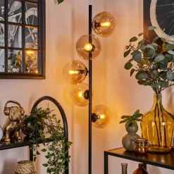 Lampadaire - Verre 15 cm Gastor Ambre, Clair, 5 lumières