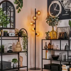Lampadaire - Verre 15 cm Gastor Ambre, Clair, 5 lumières