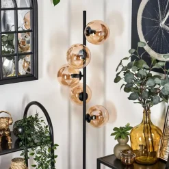 Lampadaire - Verre 15 cm Gastor Ambre, 5 lumières