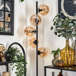 Lampadaire - Verre 15 cm Gastor Ambre, 5 lumières