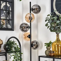 Lampadaire - Verre 15 cm Gastor Ambre, Fumé, 5 lumières