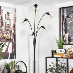 Lampadaire - Verre 15 cm Gastor Clair, 5 lumières