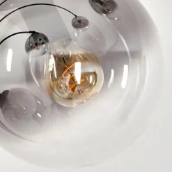 Lampadaire - Verre 15 cm Gastor Clair, Fumé, 5 lumières