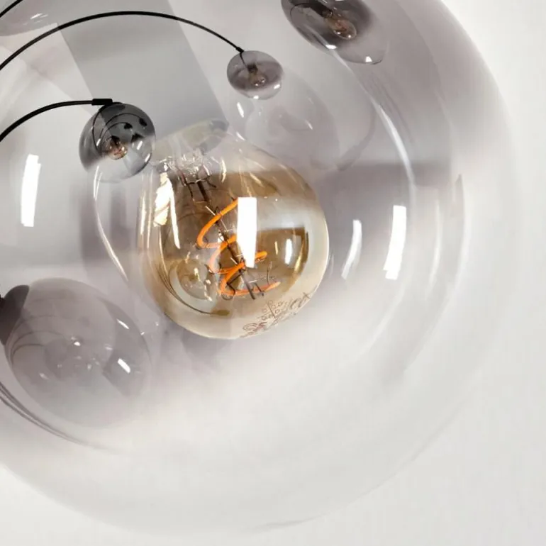 Lampadaire - Verre 15 cm Gastor Clair, Fumé, 5 lumières