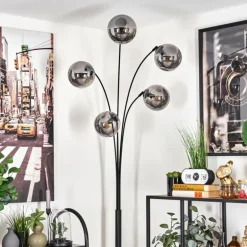 Lampadaire - Verre 15 cm Gastor Fumé, 5 lumières