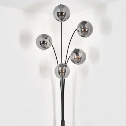 Lampadaire - Verre 15 cm Gastor Fumé, 5 lumières