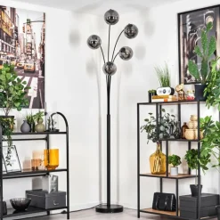 Lampadaire - Verre 15 cm Gastor Fumé, 5 lumières