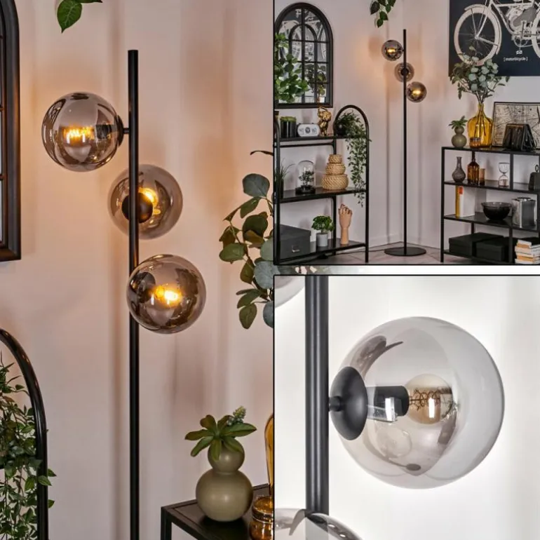 Lampadaire - Verre 15 cm Gastor Fumé, 3 lumières