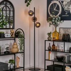 Lampadaire - Verre 15 cm Gastor Fumé, 3 lumières