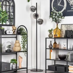 Lampadaire - Verre 15 cm Gastor Fumé, 3 lumières