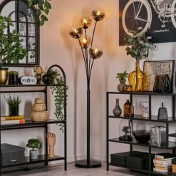 Lampadaire - Verre 15 cm Gastor Ambre, Clair, Fumé, 5 lumières