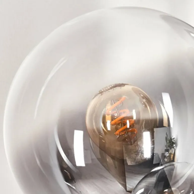 Lampadaire - Verre 15 cm Gastor Clair, Fumé, 5 lumières