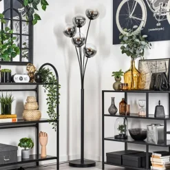 Lampadaire - Verre 15 cm Gastor Clair, Fumé, 5 lumières