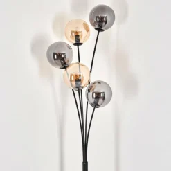 Lampadaire - Verre 15 cm Gastor Ambre, Fumé, 5 lumières