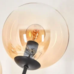 Lampadaire - Verre 15 cm Gastor Noir, 6 lumières