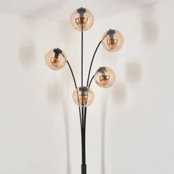 Lampadaire - Verre 15 cm Gastor Ambre, 5 lumières