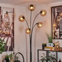 Lampadaire - Verre 15 cm Gastor Ambre, Clair, 5 lumières