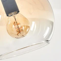 Lampadaire - Verre 15 cm Koyoto Ambre, Clair, 5 lumières