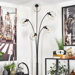 Lampadaire - Verre 15 cm Koyoto Clair, 5 lumières