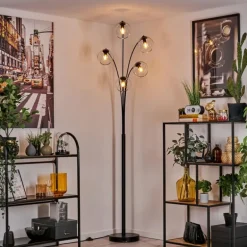 Lampadaire - Verre 15 cm Koyoto Clair, 5 lumières