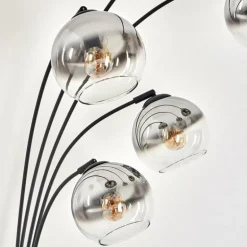 Lampadaire - Verre 15 cm Koyoto Chrome, Clair, 5 lumières