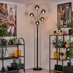 Lampadaire - Verre 15 cm Koyoto Clair, Fumé, 5 lumières