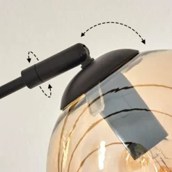 Lampadaire - Verre 15 cm Koyoto Ambre, 5 lumières