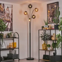 Lampadaire - Verre 15 cm Koyoto Ambre, Clair, Fumé, 5 lumières