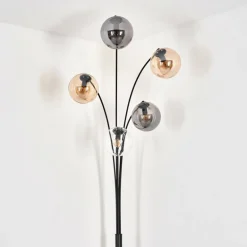 Lampadaire - Verre 15 cm Koyoto Ambre, Clair, Fumé, 5 lumières