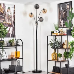 Lampadaire - Verre 15 cm Koyoto Ambre, Clair, Fumé, 5 lumières