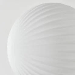 Lampadaire - Verre 15 cm Remaisnil Blanc, 3 lumières
