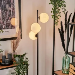 Lampadaire - Verre 15 cm Remaisnil Blanc, 3 lumières