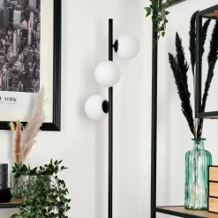 Lampadaire - Verre 12 cm Remaisnil Blanc, 3 lumières