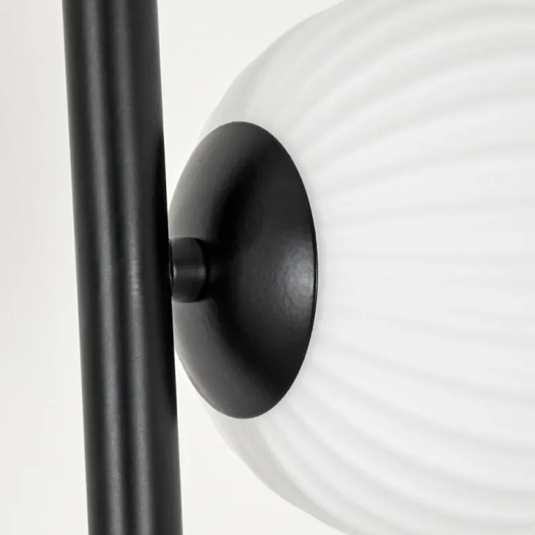 Lampadaire - Verre 12 cm Remaisnil Blanc, 3 lumières