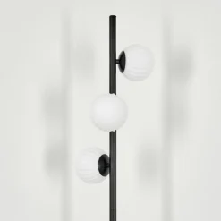 Lampadaire - Verre 15 cm Remaisnil Blanc, 3 lumières