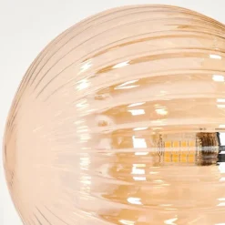 Lampadaire - Verre 15 cm Remaisnil Ambre, 3 lumières