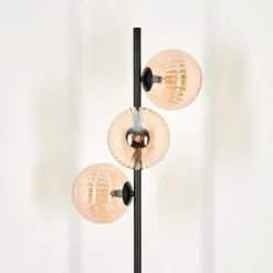 Lampadaire - Verre 15 cm Remaisnil Ambre, 3 lumières