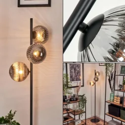 Lampadaire - Verre 15 cm Remaisnil Fumé, 3 lumières