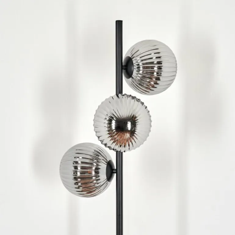 Lampadaire - Verre 15 cm Remaisnil Fumé, 3 lumières