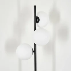 Lampadaire - Verre 15 cm Remaisnil Blanc, 3 lumières