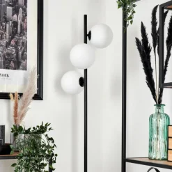 Lampadaire - Verre 15 cm Remaisnil Blanc, 3 lumières