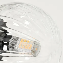 Lampadaire - Verre 10 cm Remaisnil Clair, 5 lumières