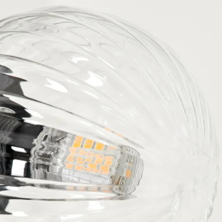 Lampadaire - Verre 10 cm Remaisnil Clair, 5 lumières