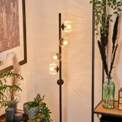 Lampadaire - Verre 10 cm Remaisnil Clair, 5 lumières