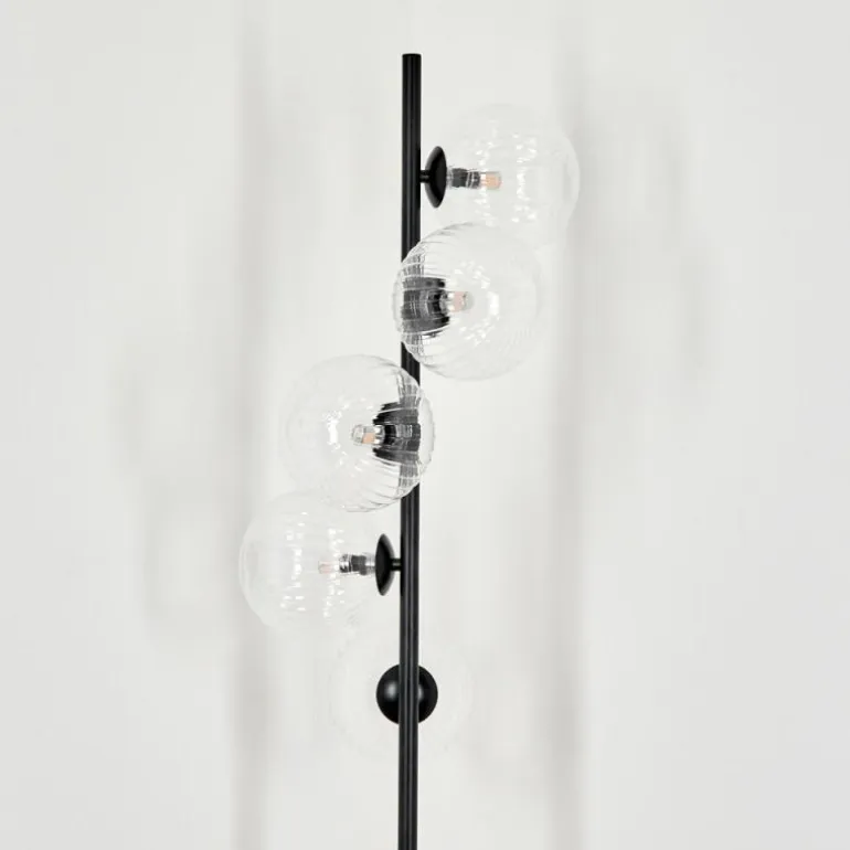 Lampadaire - Verre 15 cm Remaisnil Clair, 5 lumières