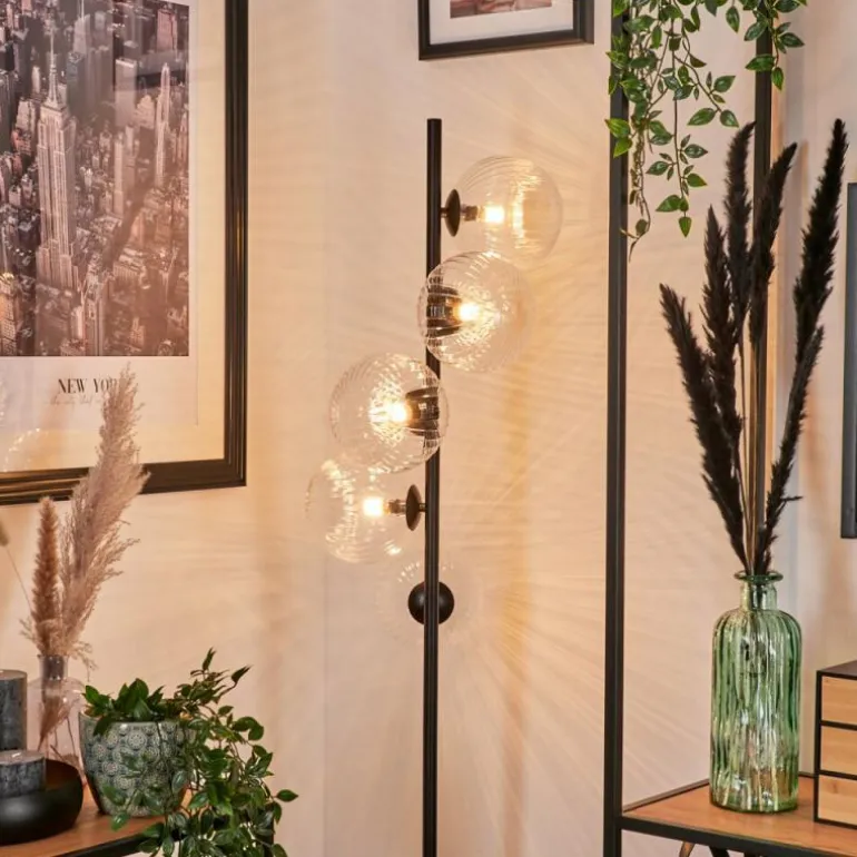 Lampadaire - Verre 15 cm Remaisnil Clair, 5 lumières